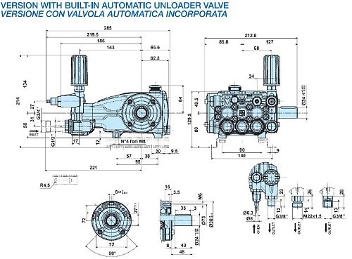 Насос плунжерный Interpump Evolution E2B2014 с регулятором